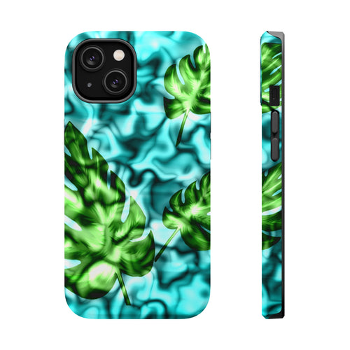 Phone Case — Tropical Monstera Leaves Magnetic Impact-Resistant Cover