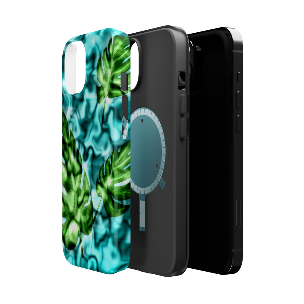 Phone Case — Tropical Monstera Leaves Magnetic Impact-Resistant Cover