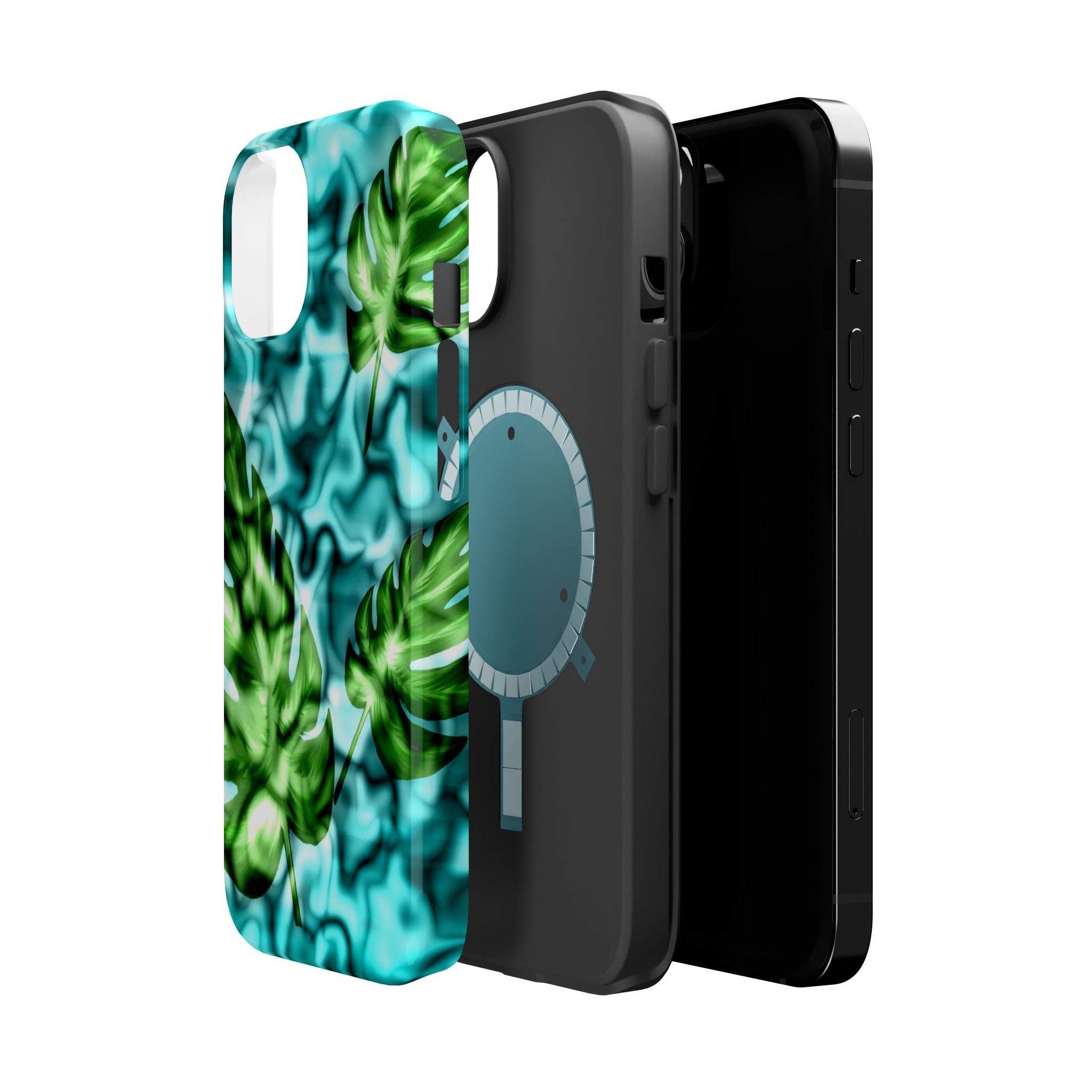 Phone Case — Tropical Monstera Leaves Magnetic Impact-Resistant Cover