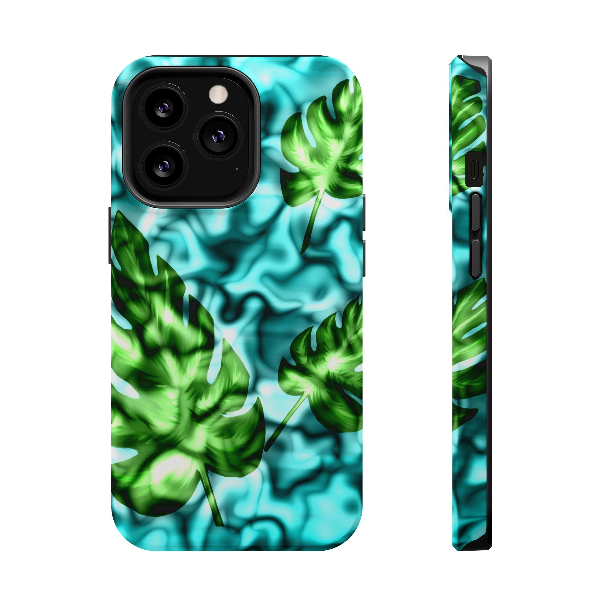 Phone Case — Tropical Monstera Leaves Magnetic Impact-Resistant Cover