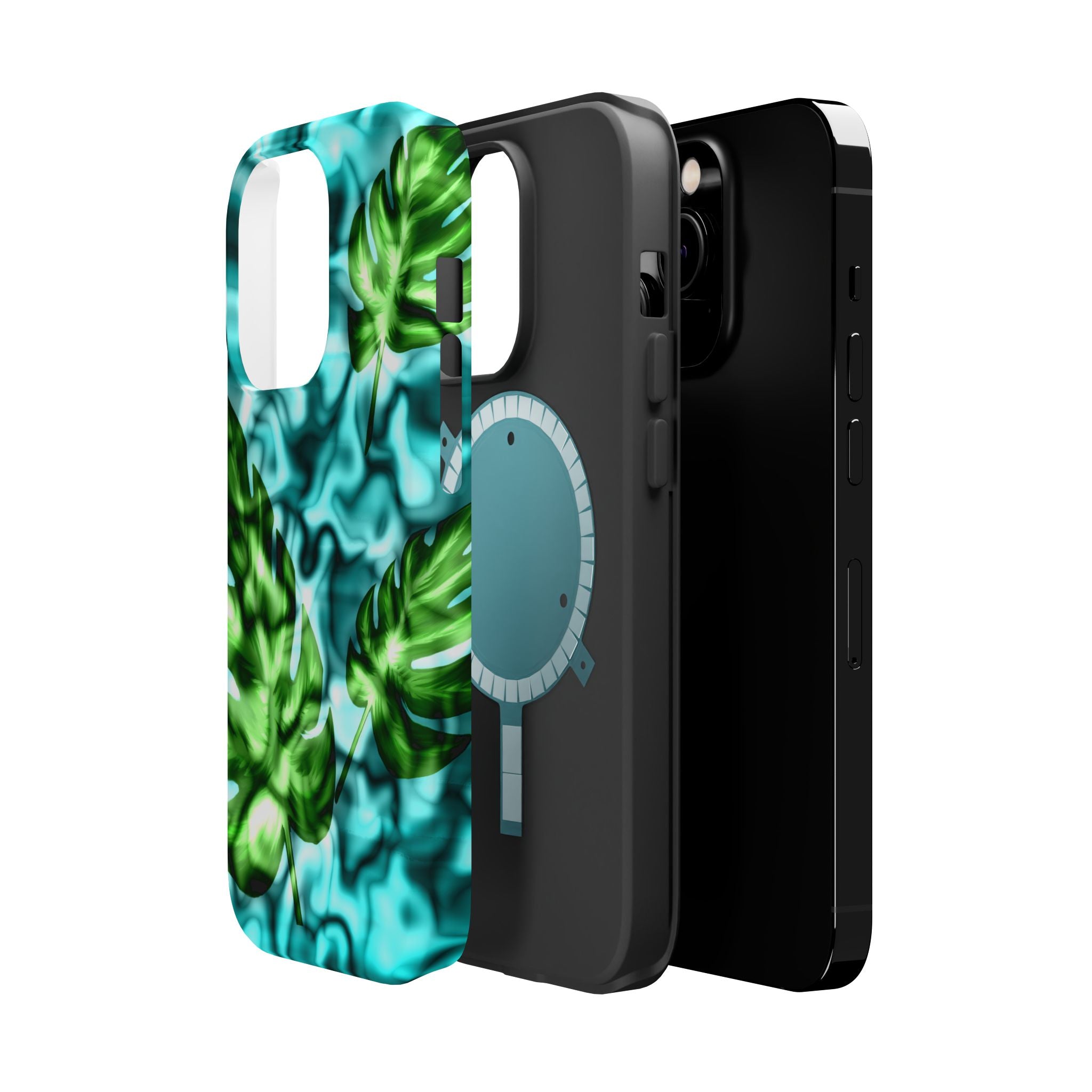 Phone Case — Tropical Monstera Leaves Magnetic Impact-Resistant Cover
