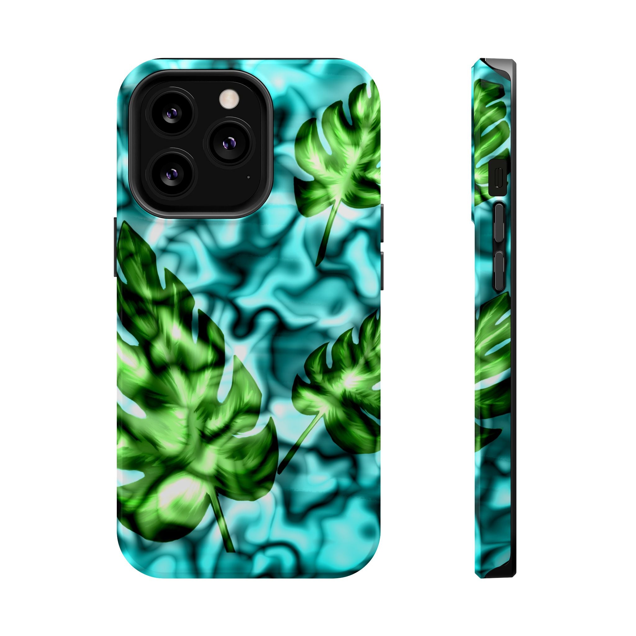 Phone Case — Tropical Monstera Leaves Magnetic Impact-Resistant Cover