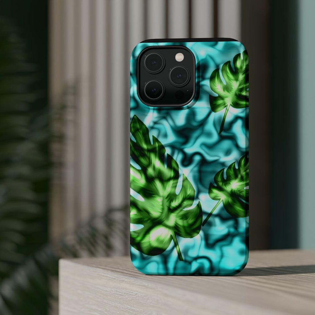 Phone Case — Tropical Monstera Leaves Magnetic Impact-Resistant Cover