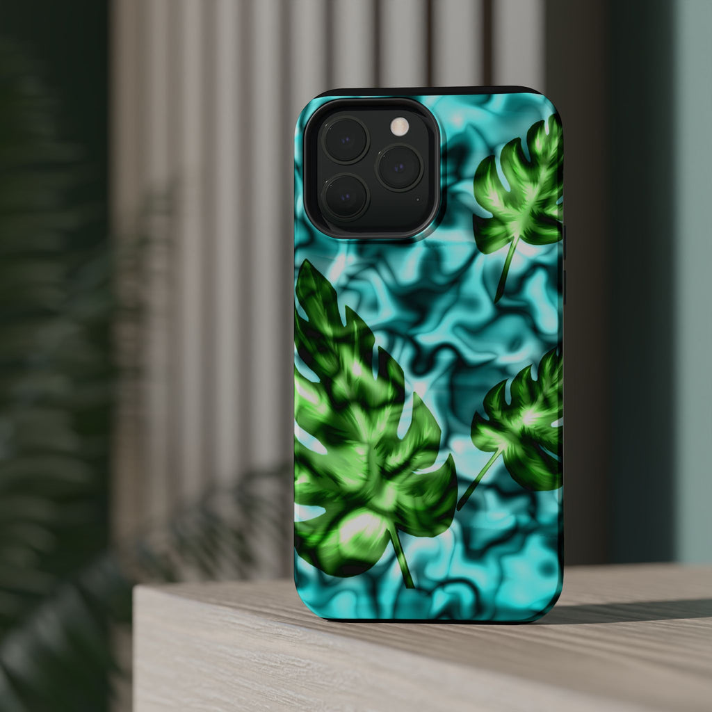 Phone Case — Tropical Monstera Leaves Magnetic Impact-Resistant Cover