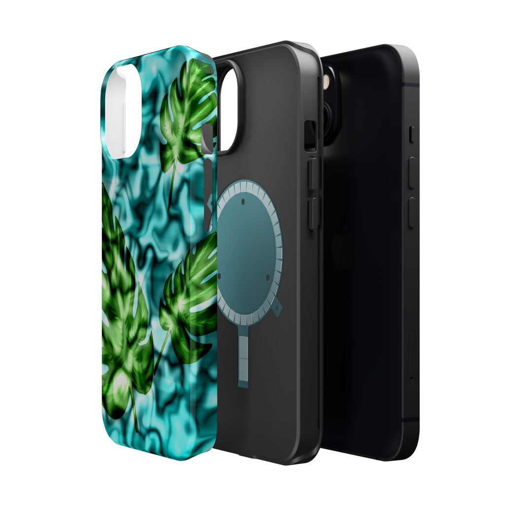 Phone Case — Tropical Monstera Leaves Magnetic Impact-Resistant Cover