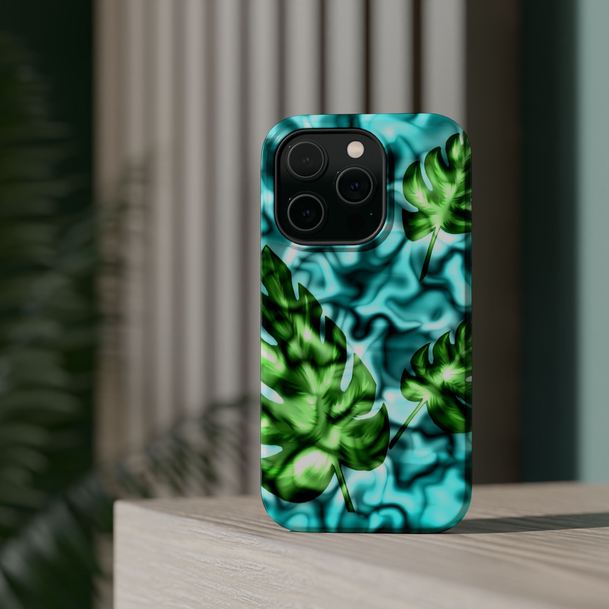 Phone Case — Tropical Monstera Leaves Magnetic Impact-Resistant Cover