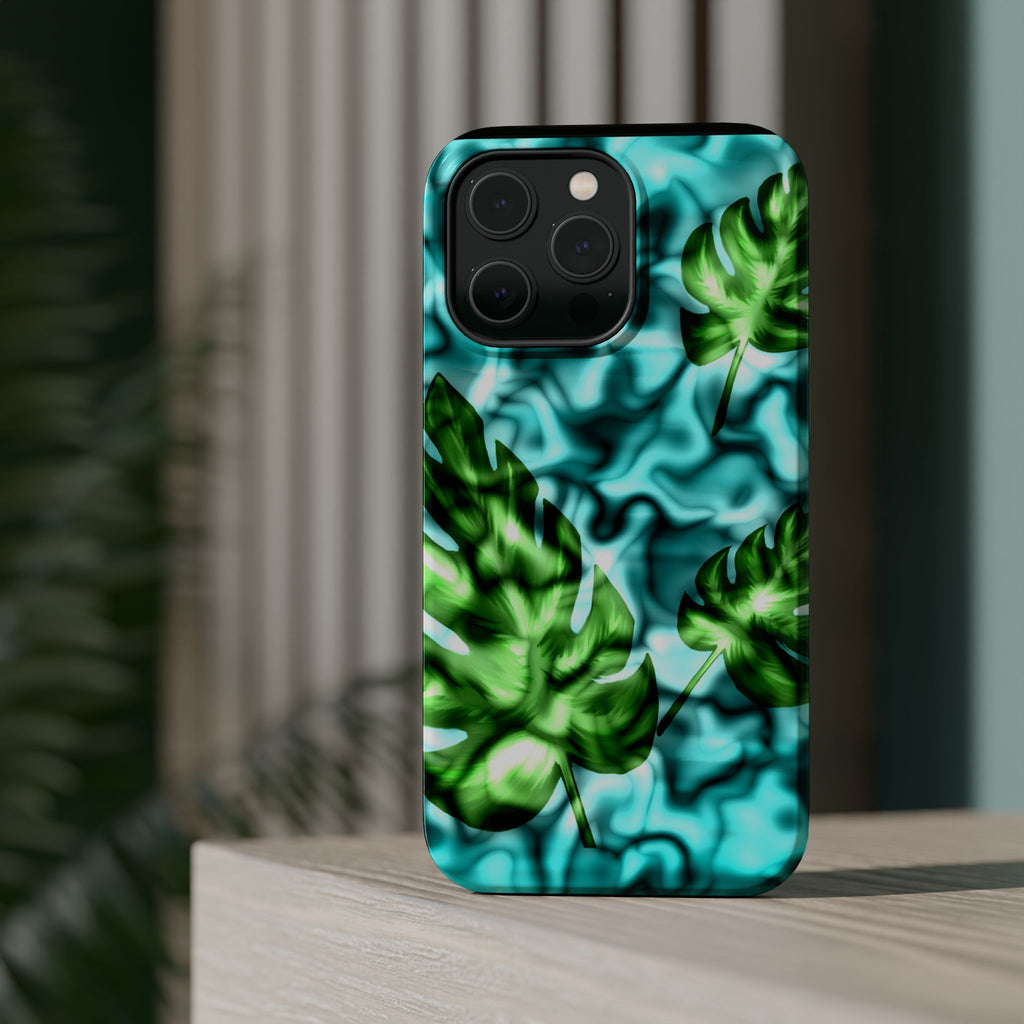 Phone Case — Tropical Monstera Leaves Magnetic Impact-Resistant Cover