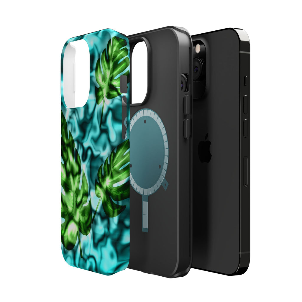 Phone Case — Tropical Monstera Leaves Magnetic Impact-Resistant Cover