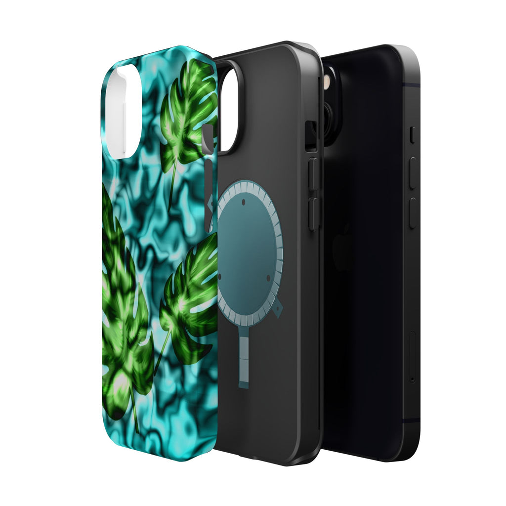 Phone Case — Tropical Monstera Leaves Magnetic Impact-Resistant Cover