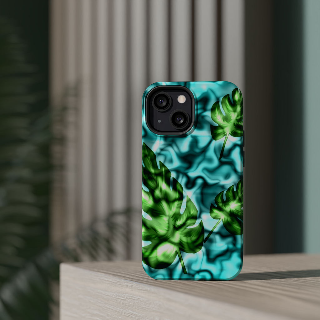 Phone Case — Tropical Monstera Leaves Magnetic Impact-Resistant Cover