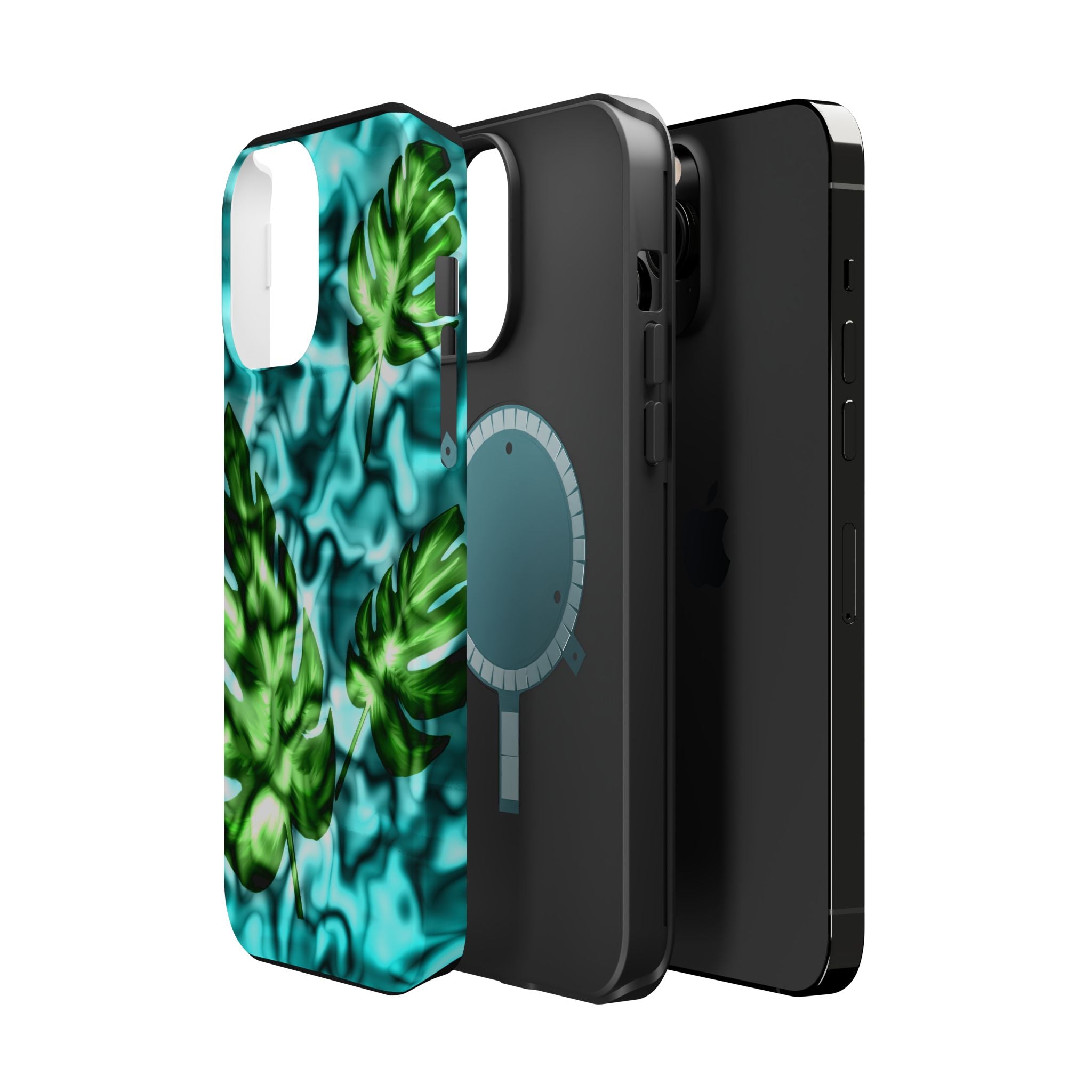 Phone Case — Tropical Monstera Leaves Magnetic Impact-Resistant Cover