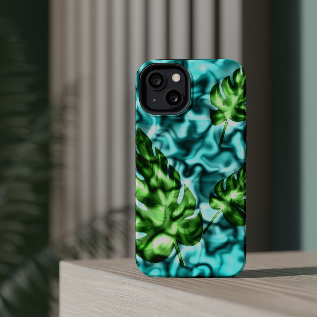 Phone Case — Tropical Monstera Leaves Magnetic Impact-Resistant Cover