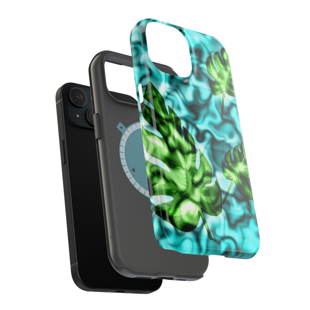Phone Case — Tropical Monstera Leaves Magnetic Impact-Resistant Cover