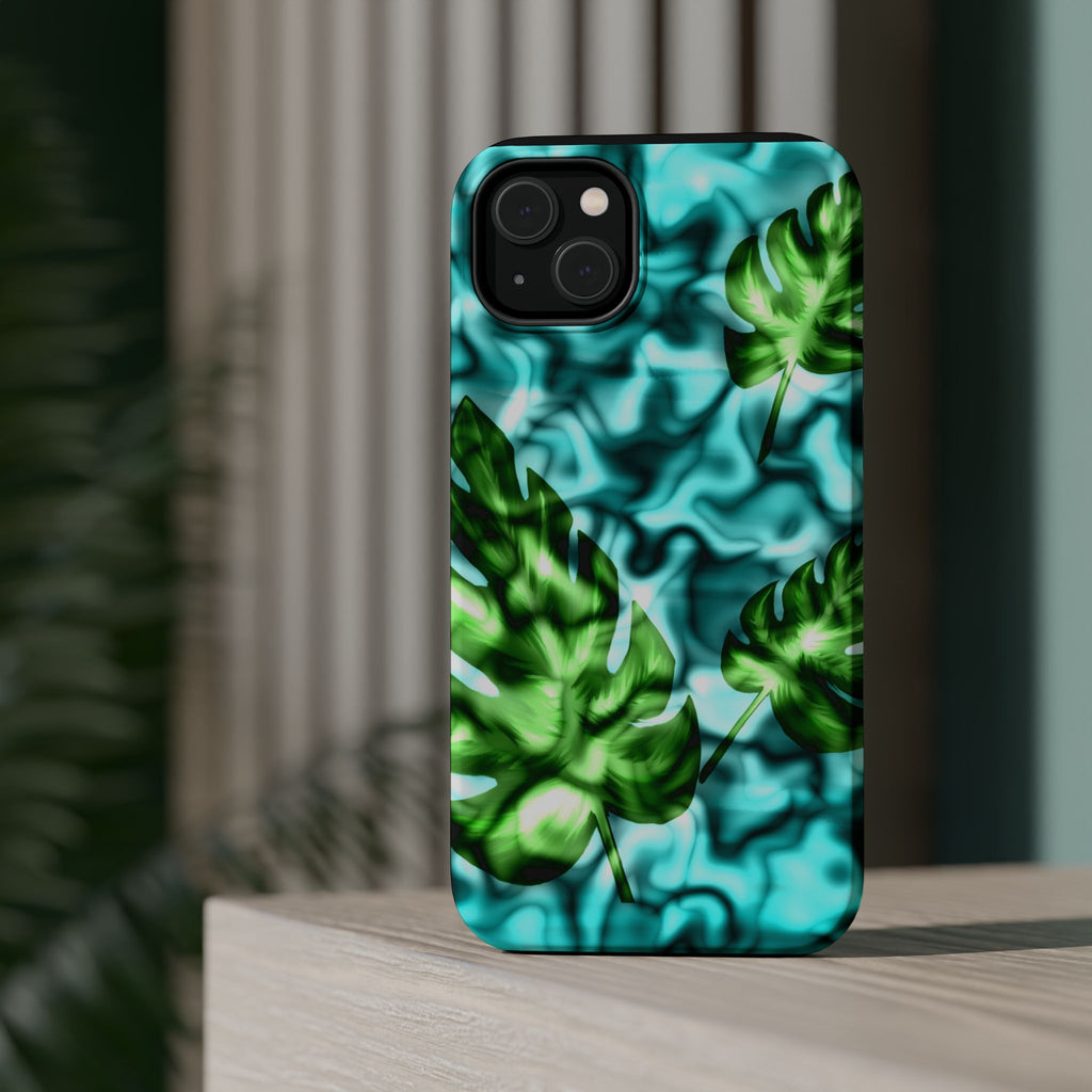 Phone Case — Tropical Monstera Leaves Magnetic Impact-Resistant Cover