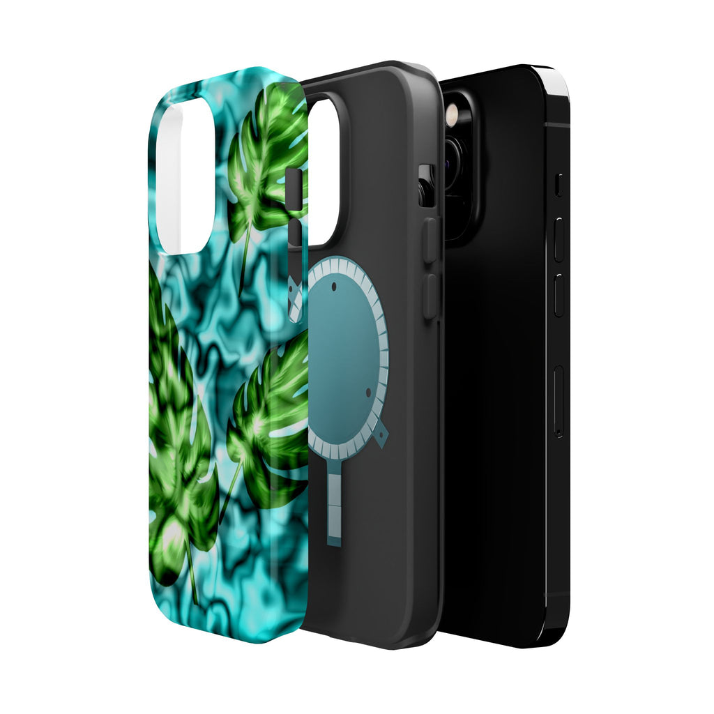 Phone Case — Tropical Monstera Leaves Magnetic Impact-Resistant Cover