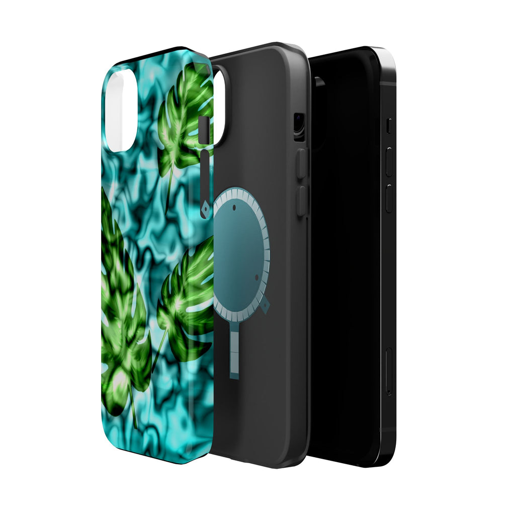 Phone Case — Tropical Monstera Leaves Magnetic Impact-Resistant Cover