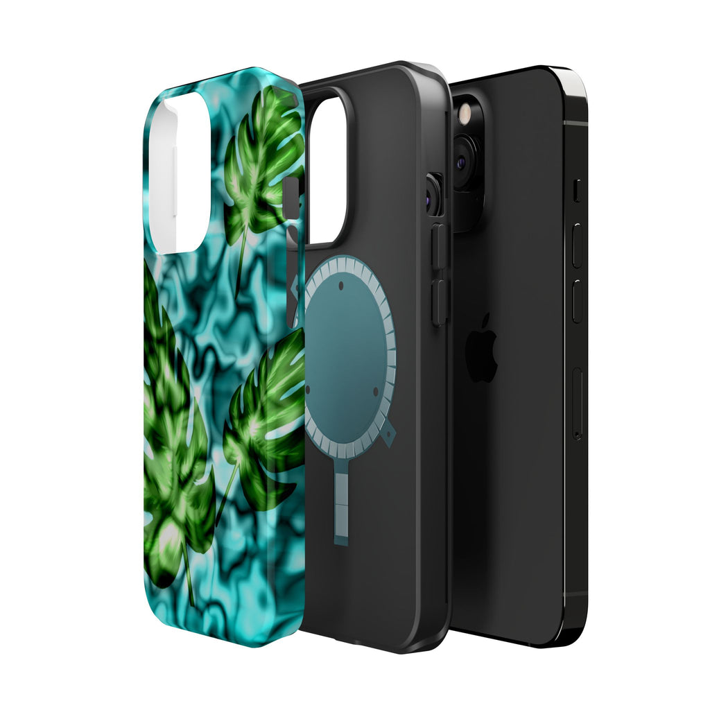 Phone Case — Tropical Monstera Leaves Magnetic Impact-Resistant Cover
