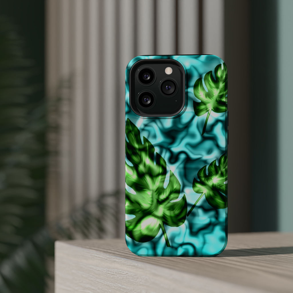 Phone Case — Tropical Monstera Leaves Magnetic Impact-Resistant Cover
