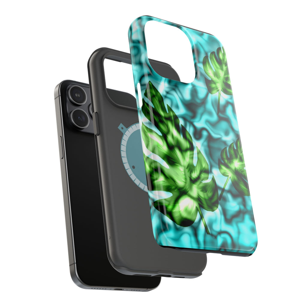 Phone Case — Tropical Monstera Leaves Magnetic Impact-Resistant Cover